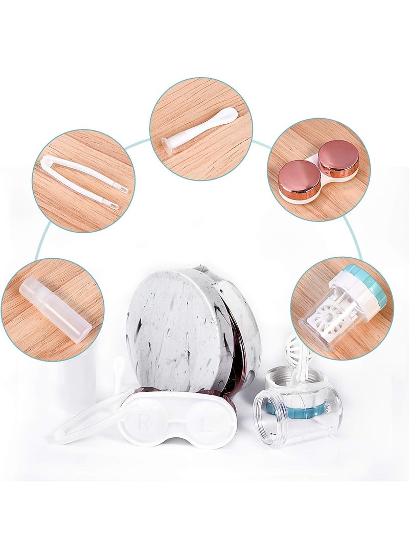 عدسة الاتصال مجموعة السفر مع غسالة نظيفة ، صندوق الاتصال المحمول مع زجاجة حل أداة إزالة الملمس المرآة لليوم في الهواء الطلق - Image 2